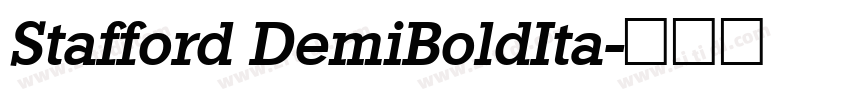 Stafford DemiBoldIta字体转换